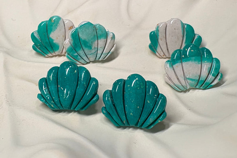 Coquillage vert/blanc
